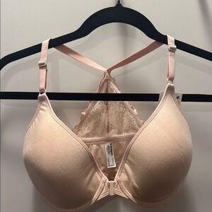 🆕 Be Tempted Front Closure Lace Back Bra in Blush. 34DDD. NWT!!!💥💥